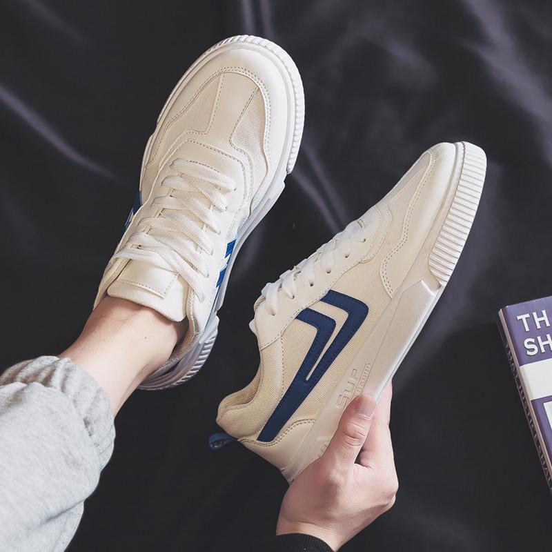 Versatile low-top canvas trendy men's shoes casual sports board shoes 2025 new spring trendy shoes men's black cloth shoes