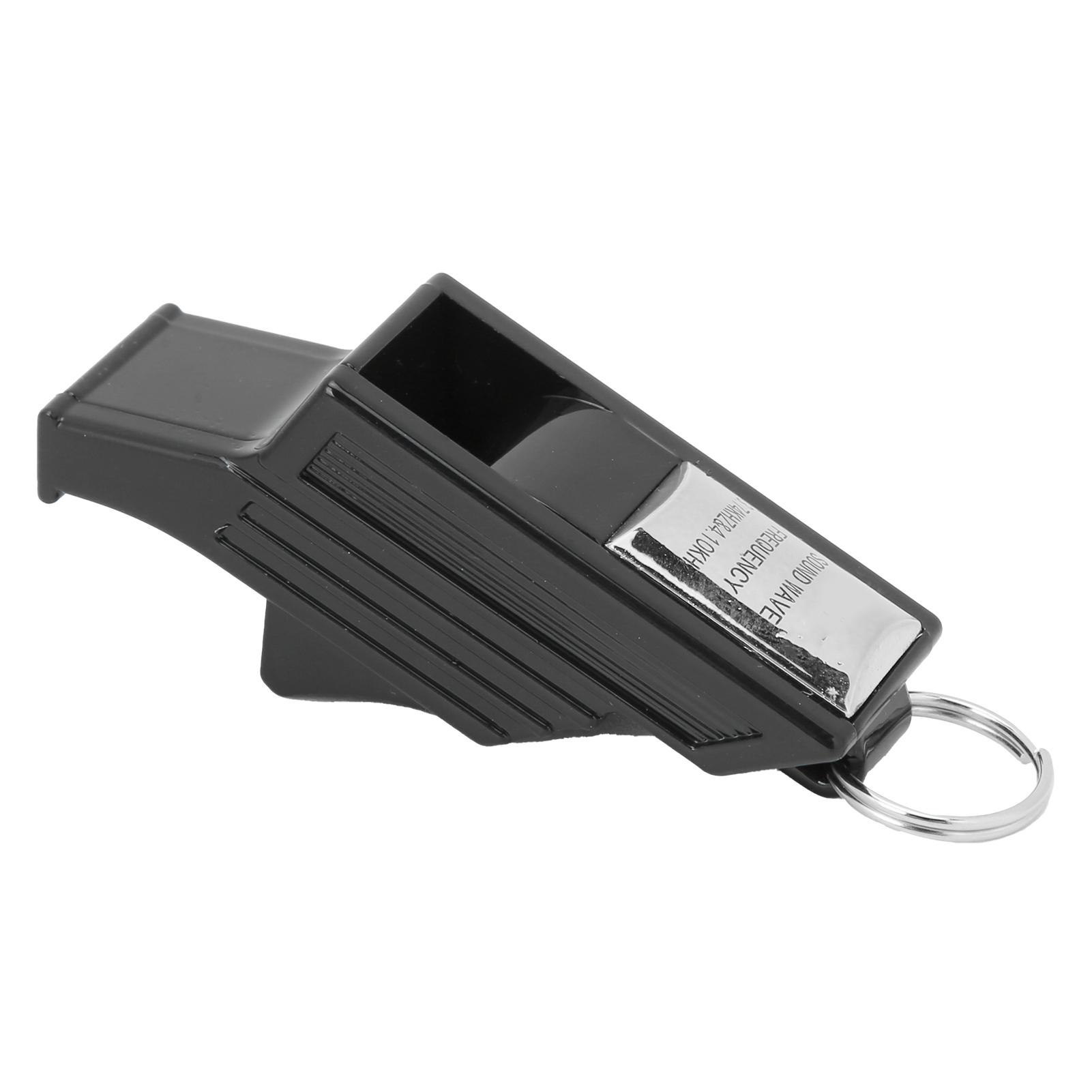 

Mortun Whistle Non ‑ Core High Frequency Referee Whistle Adjustable Nylon Hanger Contest WhistleBlack Silver