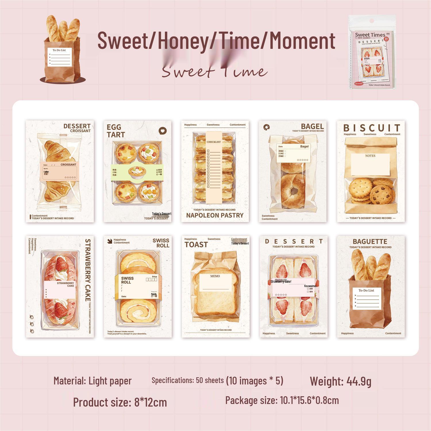 Yuxian Life Record Planner: Coffee Dessert Theme DIY Card Collage Material