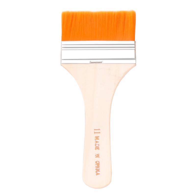 Children's Wooden Handle Nylon Bristle Brush No.1-12 for Oil Painting & BBQ