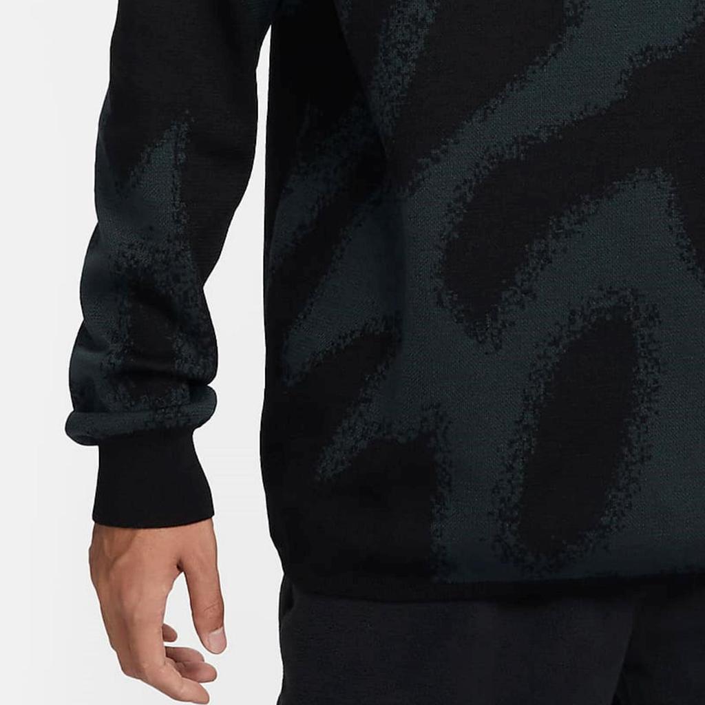 Nike Culture Of Football Logo Embroidered Knit Sweater With Collar Men Tops Deep-Jungle-Green FD7285-323