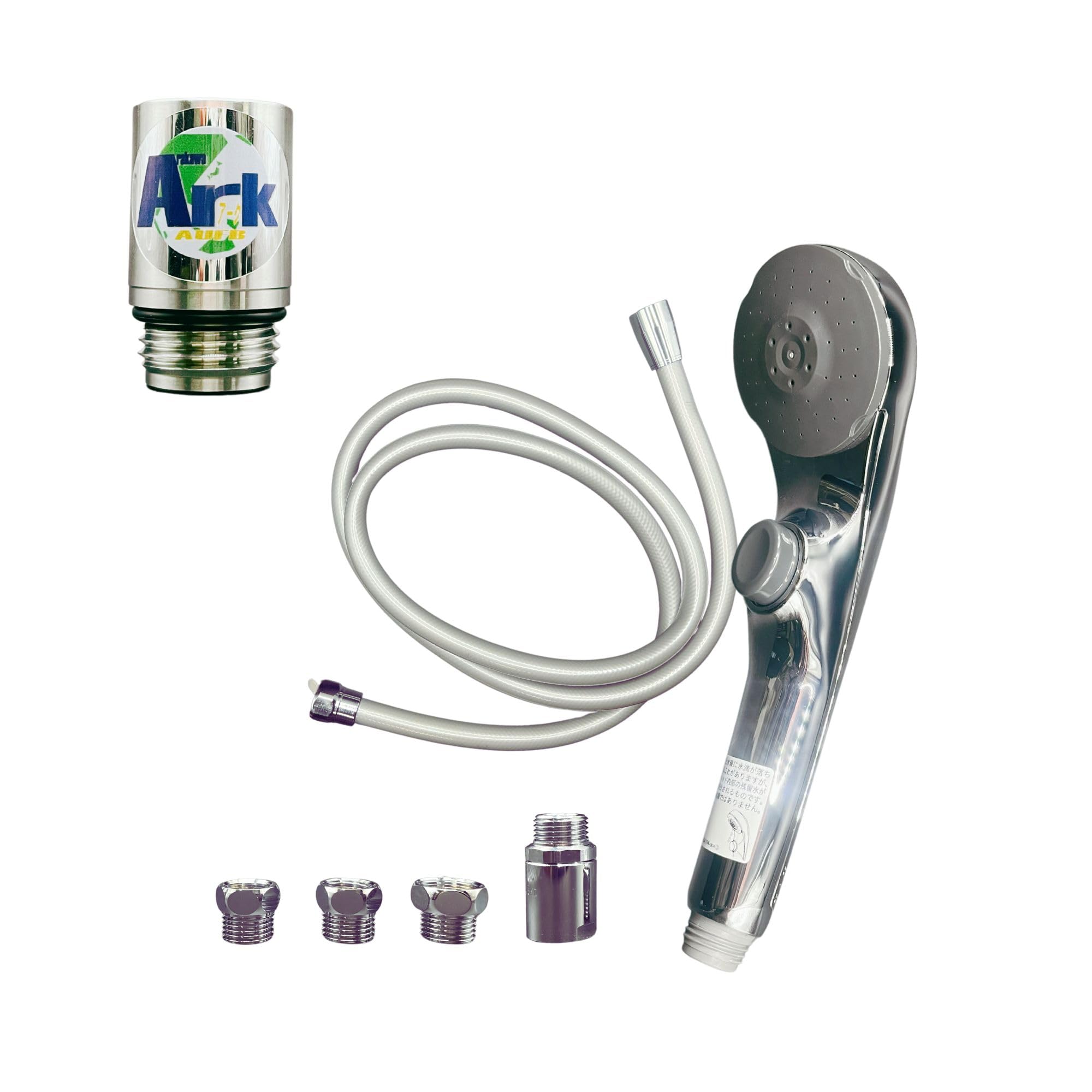 

AUFB Nanobubble shower head KVK hose set in pore skin scalp stainless steel [Highly durable] included, water-saving, one-stop [Made Japan] Ultra-fine