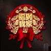 Nonwovens New Year Wall Sticker Chinese Fu Character Sticker  Wall Ornament