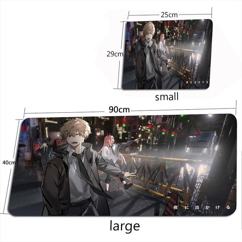 Kettensägenmann Mauspade Anime Mauspade Gamer Makima Gaming Zubehör Mauspade Groß Tastatur Schreibtischmatten 100X50CM Pochita Spielmatte