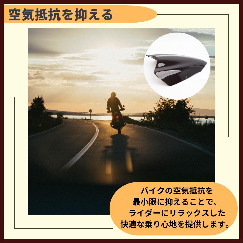 ideamall Motorcycle Windshield Screen Shield Meter Visor Universal Black