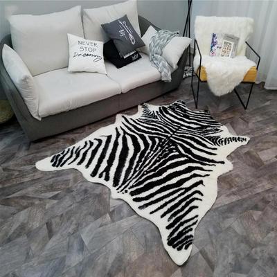 Tappeti Shaggy per Soggiorno Camera da Letto Tappeti Area Tigre Zebra Camera dei Bambini Tappeto da Pavimento Pelli di Pelliccia Artificiale Tappetino Morbido da Comodino per Bagno