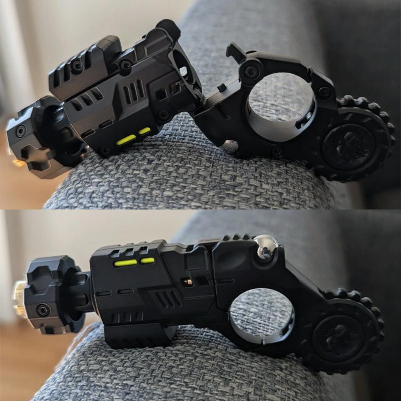 Shell-Ejecting Alloy Toy Pistol Set Stress Relief Fidget Sensory Toy Mini Finger Spinning Top Edc Desk Gadget Gift For Teen Boys