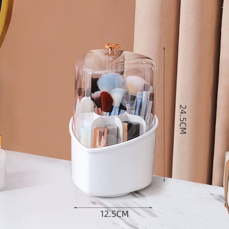 Makeup Brush Storage Bucket Dust-proof Transparent DesktopLipstick and Cosmetics Storage Box