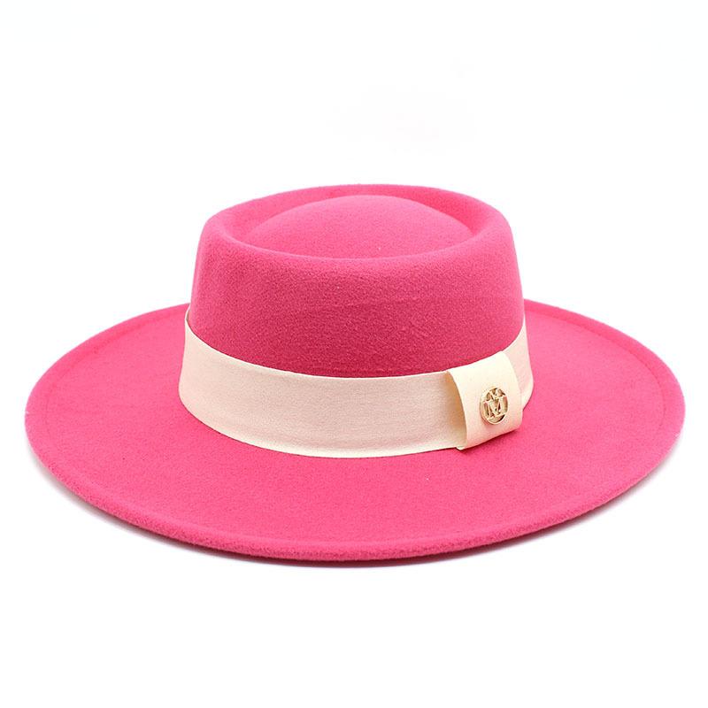 Hat Women'S Season Versatile Wool British Vintage French Celebrity Winter Felt Hat Hepburn Jazz Top Hat