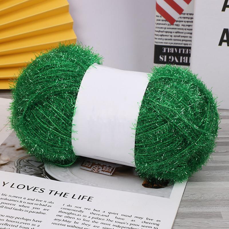 50G Knitting Premium Yarn Lustrous Acrylic High-Quality Fiber Durable Glass Knit-Friendly Thread Sparkly