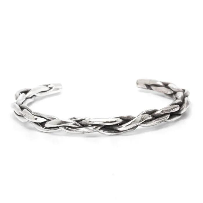 HR 13Bsilver Rope Bangle Bracelet (Silver 925)