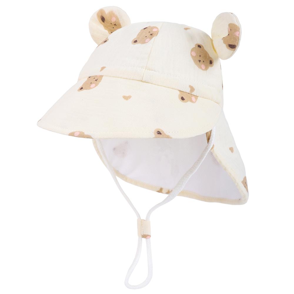 New Panama Autumn Baby Bucket Hat for Boys Girls Cartoon Breathable Mesh Children's Beach Shawl Sun Hat Kids UV Protection Cap