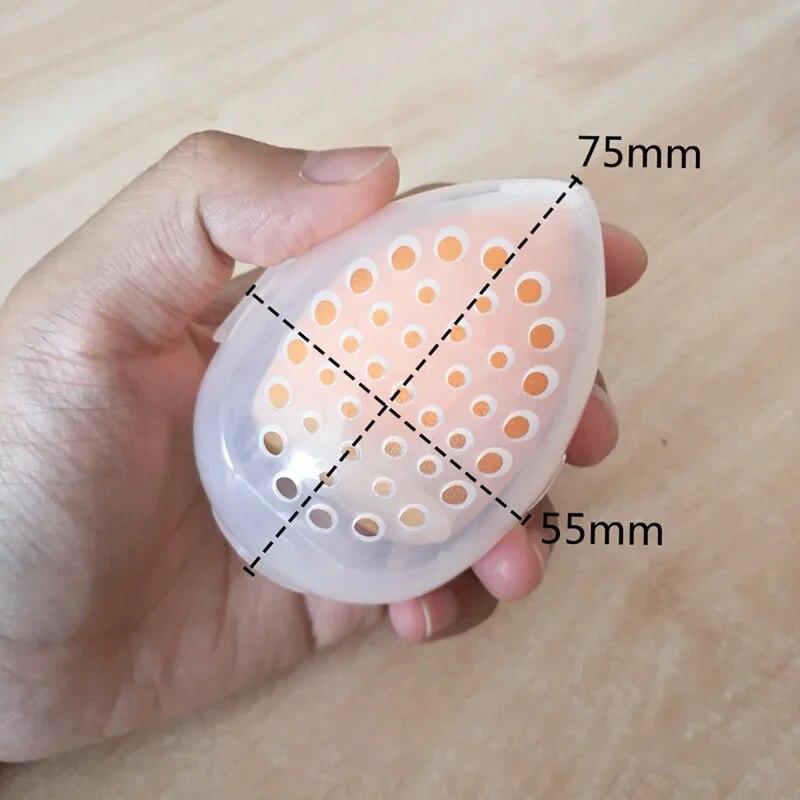 Úložné pouzdro na houbičku na make-up Stojan na houbičku na make-up Prázdný stojan na kosmetické vejce ve tvaru průhledné krabice na sušení labutí Nové 2022