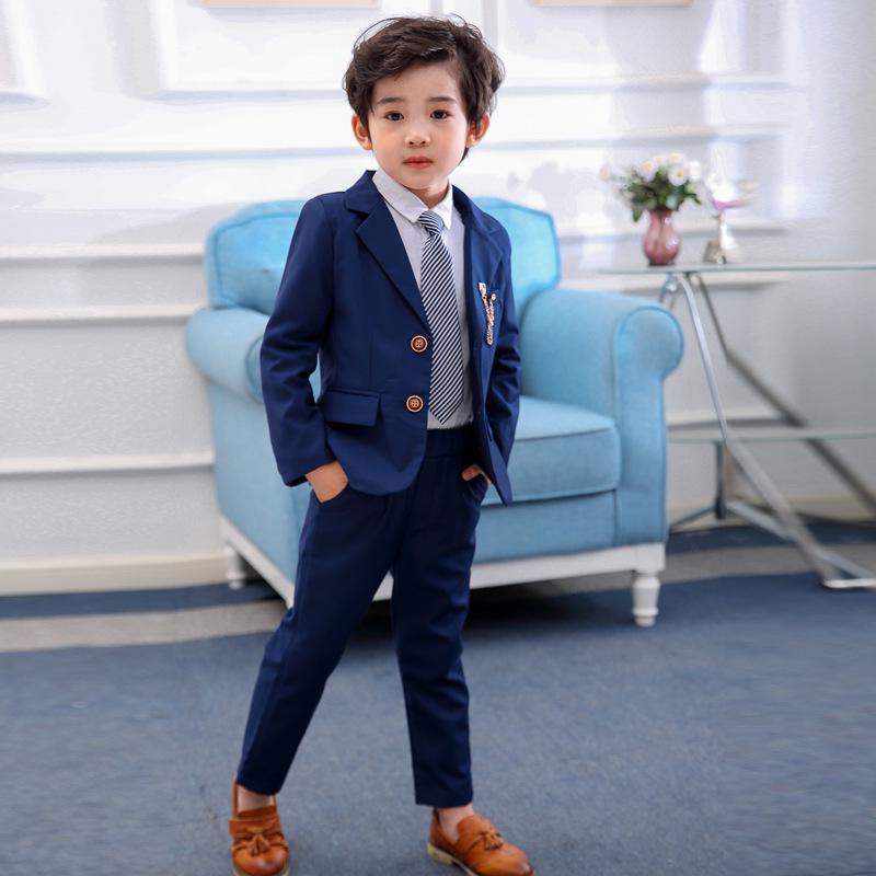 2025 Boys' Multicolor Formal Suit Set - Student, Host & Performer Attire
