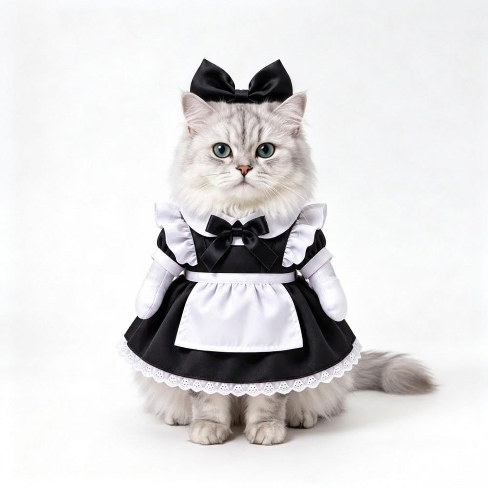 Role Play Pet Apron Dress Breathable Kitty Puppy Cosplay Costume Pet Supplies Clothing