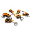 Mini Excavator Keychain Rustproof Alloy Construction Vehicle Pendant Creative Bag Ornament for Construction Lovers