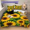 3pcs Bedding Set Sunflower Field Includes 1 Comforter + 2 Pillowcases, Without Pillow Inserts, Soft Comfortable,Bedding Set,a0909017