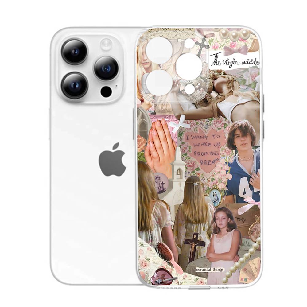 

The V-Virgin S-Suicides Phone Case For iPhone 17,16,15,14,13,12,11 Pro,Max,Plus,X,XS,XR,SE,Mini Transparent Silicone Soft iPhone14