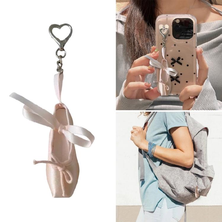 Fashionable Ballet Shoes Phone Strap Key Pendant for Stylish Girls Versatile Bag Decoration Charm Keyring Decoration