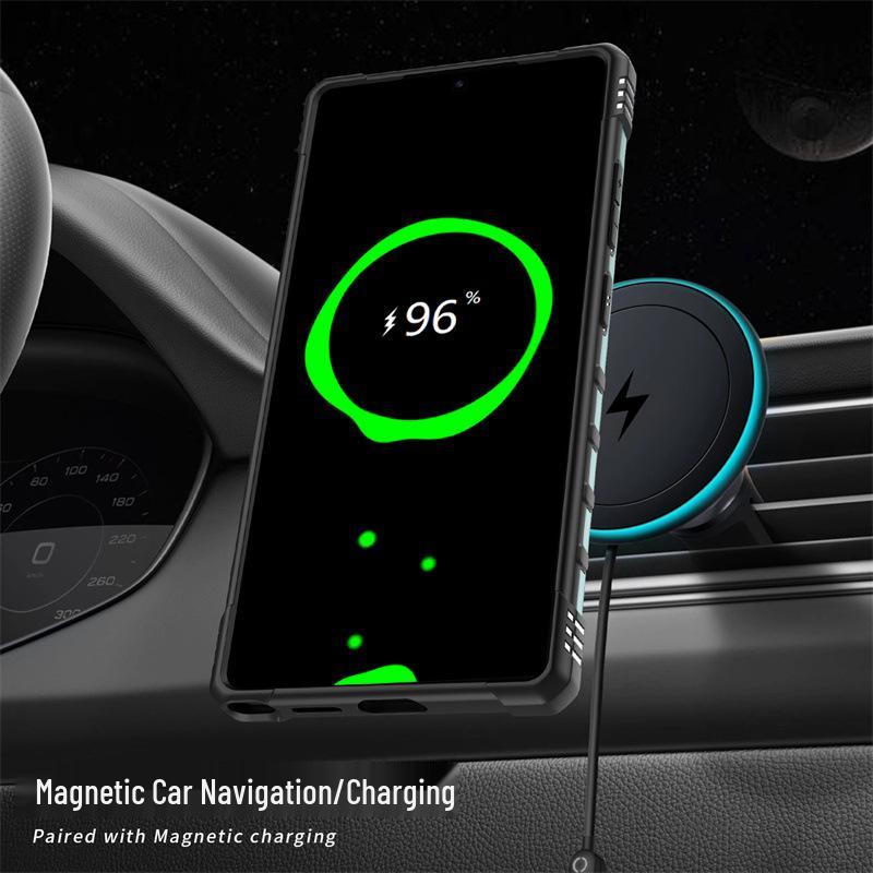 Magnetic Drop-Proof Case for Samsung S25edge/S24/S24Ultra/S23, Cross-Border A36/56 Compatible.