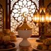 Multipurpose Ramadans Metal Storage Jar with Lid for Candy Dry Fruit and Small Item Jewelry Organization Muslims Festival