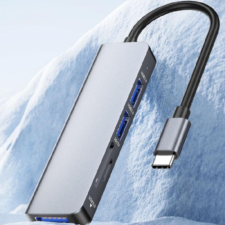 Aluminum USB Type C Hubs With HDTV Output USB Port And Memory Card Reader For Computers