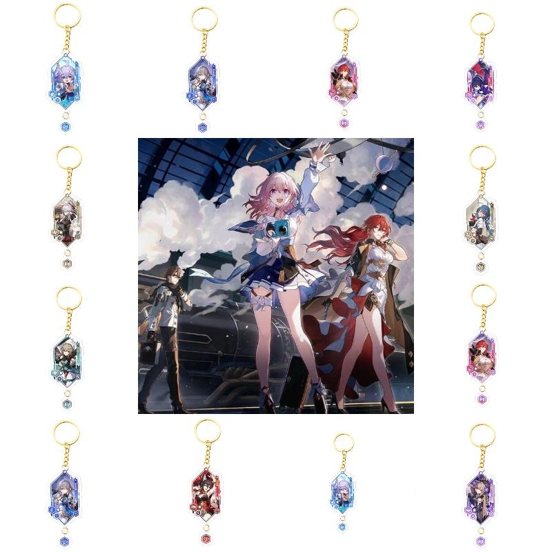 Auffälliger Honkaistarrail Eisen Anhänger Schlüsselanhänger Mehrere Farboptionen verfügbar