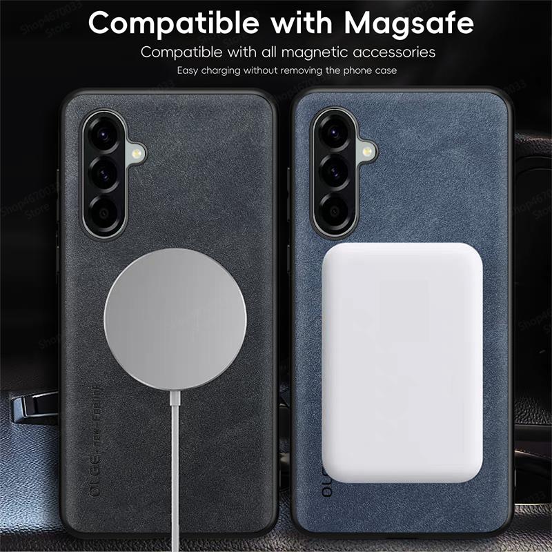 For Magsafe Phone Case For Samsung Galaxy A56 A55 A54 A53 A36 A35 A26 A34 A71 A51 A52 A32 A22 A13 Wireless Charging Cover Fundas