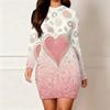 Womens Plus Size Long Sleeve Bodycon Midi Dress Slim Fit Soft Casual Party Evening Dress