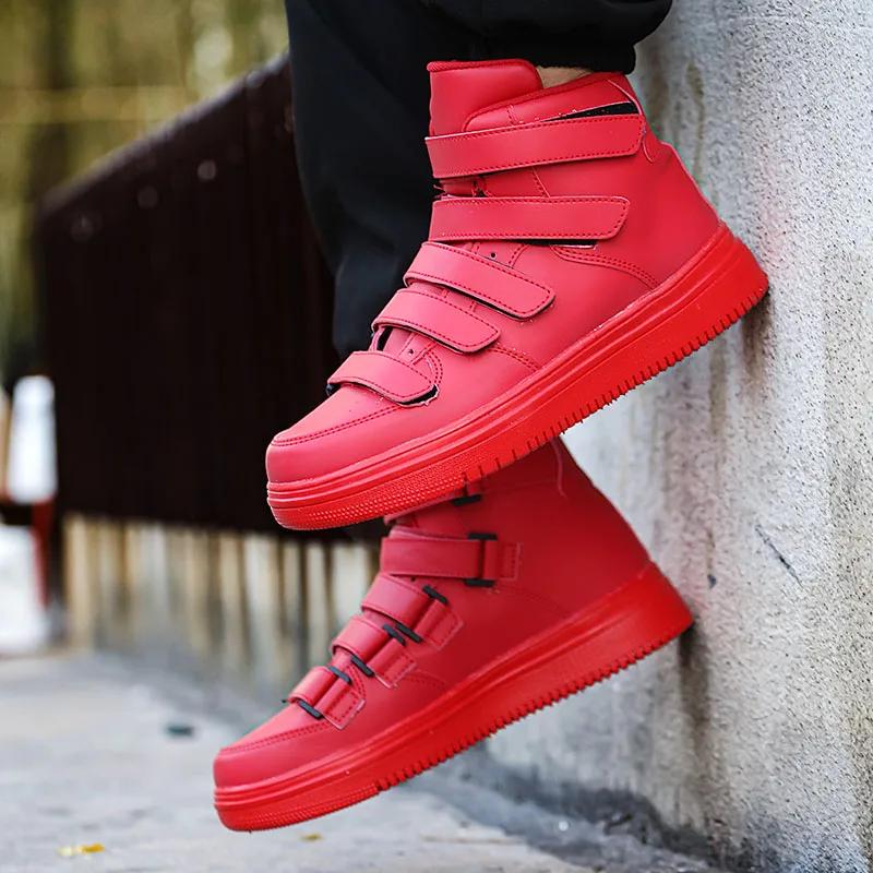 Kaufe Fashion High Top Red Herren Winterschuhe Designer