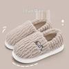 Men's and Women's Winter Cotton Slippers, Fully Enclosed Heel, Thick Sole, Indoor/Outdoor Use, Flat Bottom, Couple's Style