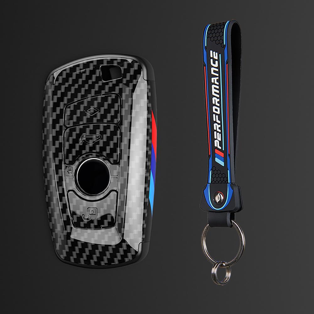 Hot 2025 Carbon Fibre Car Key Cover Case Holder Shell Bag For BMW F30 F20 F10 F18 F22 F01 X3 X4 F06 F02 M3 M5 Auto Keychain Acce