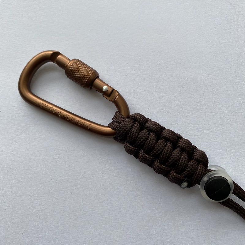 Umbrella rope woven water bottle buckle metal hook portable beverage lanyard mountaineering backpack key lock fast pendant edc