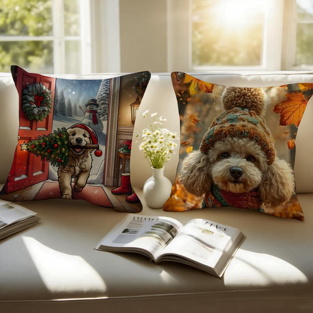 Celebrate Christmas Third Cushion Cover Cushion Cover Soft Easywash Versatile For Couch Bed Travel And Office