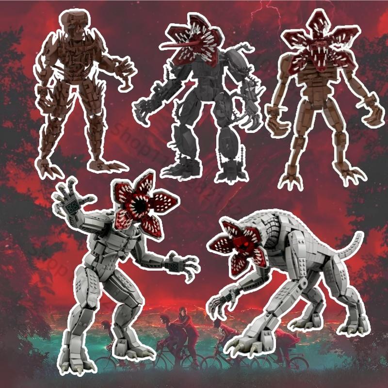 Hot TV Carnivorous Plant Giant Devil Demogorgons Buliding Blocks Horror Movie Boss Vecna Bricks Model Toy Birthday Gift For Kid