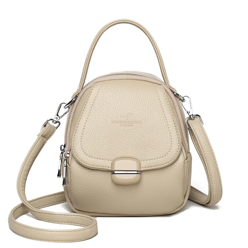 Mobile Phone Bag Mother Bag Large Capacity Multi-Layer PU Shoulder Crossbody Bag