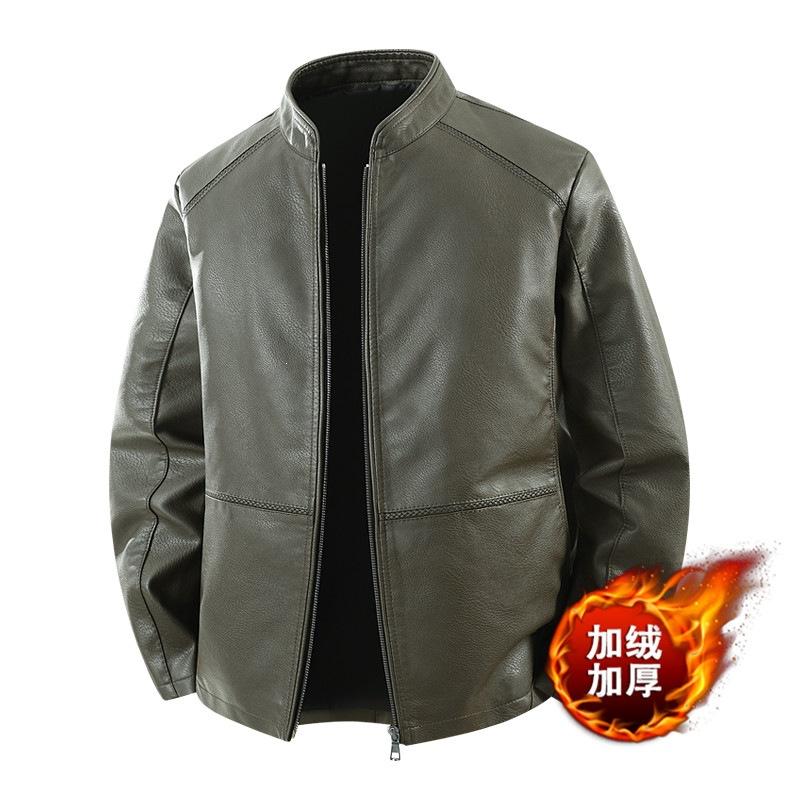 Men's Leather Jacket New Men's Leather Jacket Autumn and Winter Men's Clothing Locomotive Leather Jacket Men's