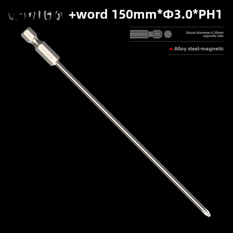 BROPPE Magnetic Cross Screwdriver with Electric Drill and Pneumatic Nozzle Head