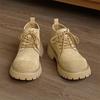Big Round Toe Men's Casual Shoes High Quality Brown Nubuck leather Thick Bottom Fashion Show Men Leather Shoes 44 45 46