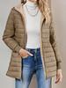 2026 Autumn/Winter Women's Slim-Fit Hooded Coat - Korean Style Fleece-Lined Lambswool
