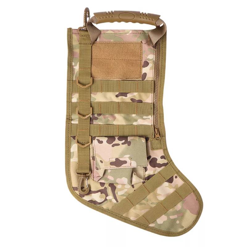 

Christmas Multi Pocket Socks Storage Bag Gift Socks Pack For Molle Accessori коричневий