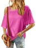 Women's Casual Off-Shoulder Loose Short-Sleeve T-shirt