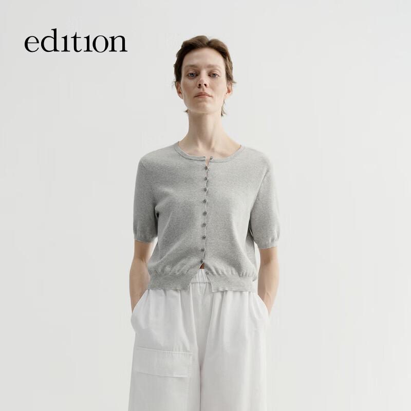 Edition Gentle & Intellectual Short Sleeve Knit Cardigan M