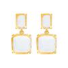 2024 Trendy Multilayer Geometric Colored Diamond Earrings for Women - Square European and American Style