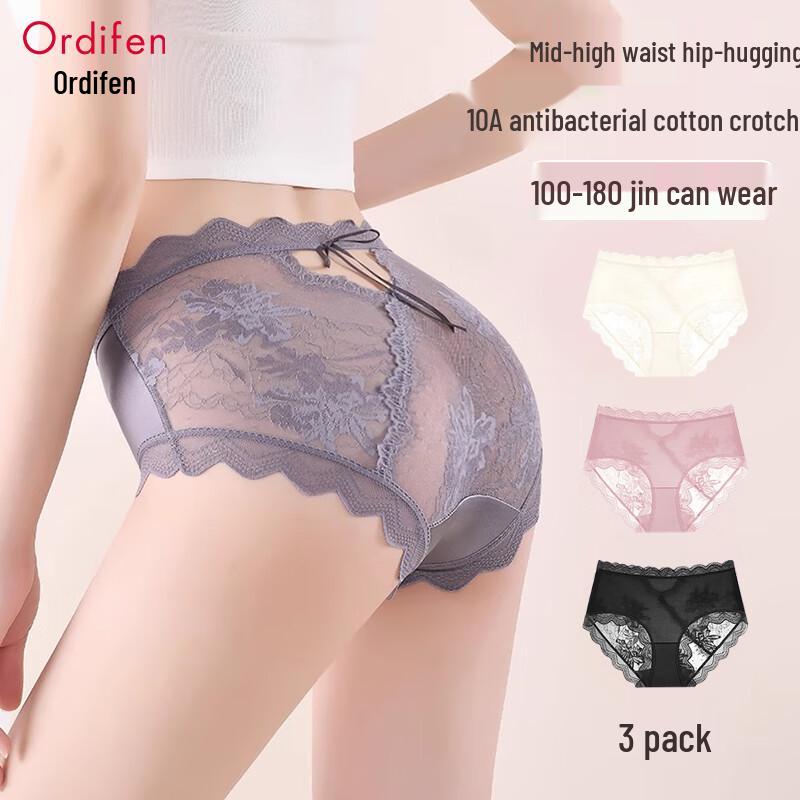 Oudifen Francuskie Koronkowe Majtki Satynowe