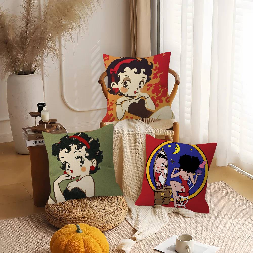 Anime Cute B-Betty Boop Pillow Cushion Cover Pillowcase Living Room Sofa Home Decor