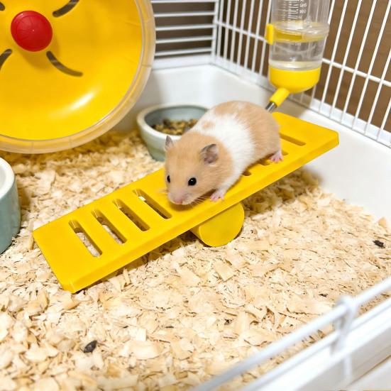 Hamster Seesaw Toy Cage Decoration Boredom Relief Small Animals Chinchilla Gerbil Rat Mouse Seesaw Exercise Toy Pet Supplies