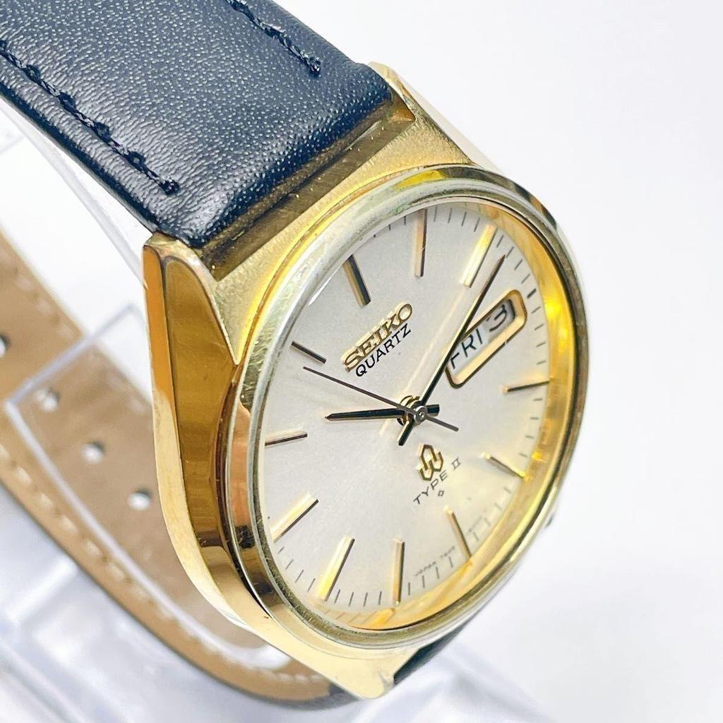 Used 81 SEIKO TYPE Men's watch Quartz New battery New external belt 81