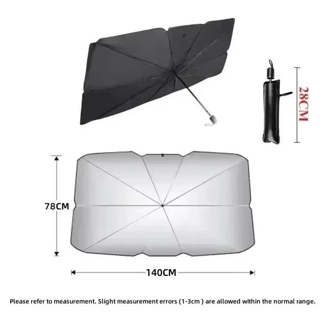 Car Sunshade Umbrella Windshield Folding Front Parasol Umbrella Type Sun Shade For Car Window Summer Sun Protection Accessories