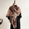 Letter imitation cashmere scarf women's winter new fashion long scarf scarf thickened to keep out the cold and wind, and a shawl.